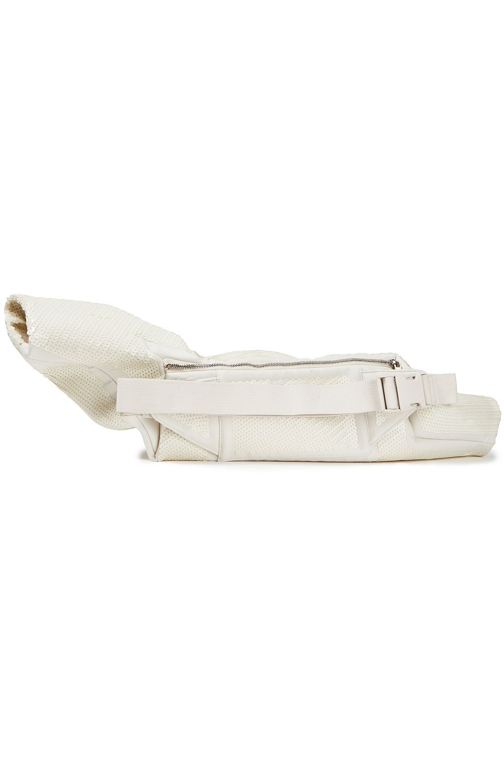 RICK OWENS Draped sequined cotton belt bag