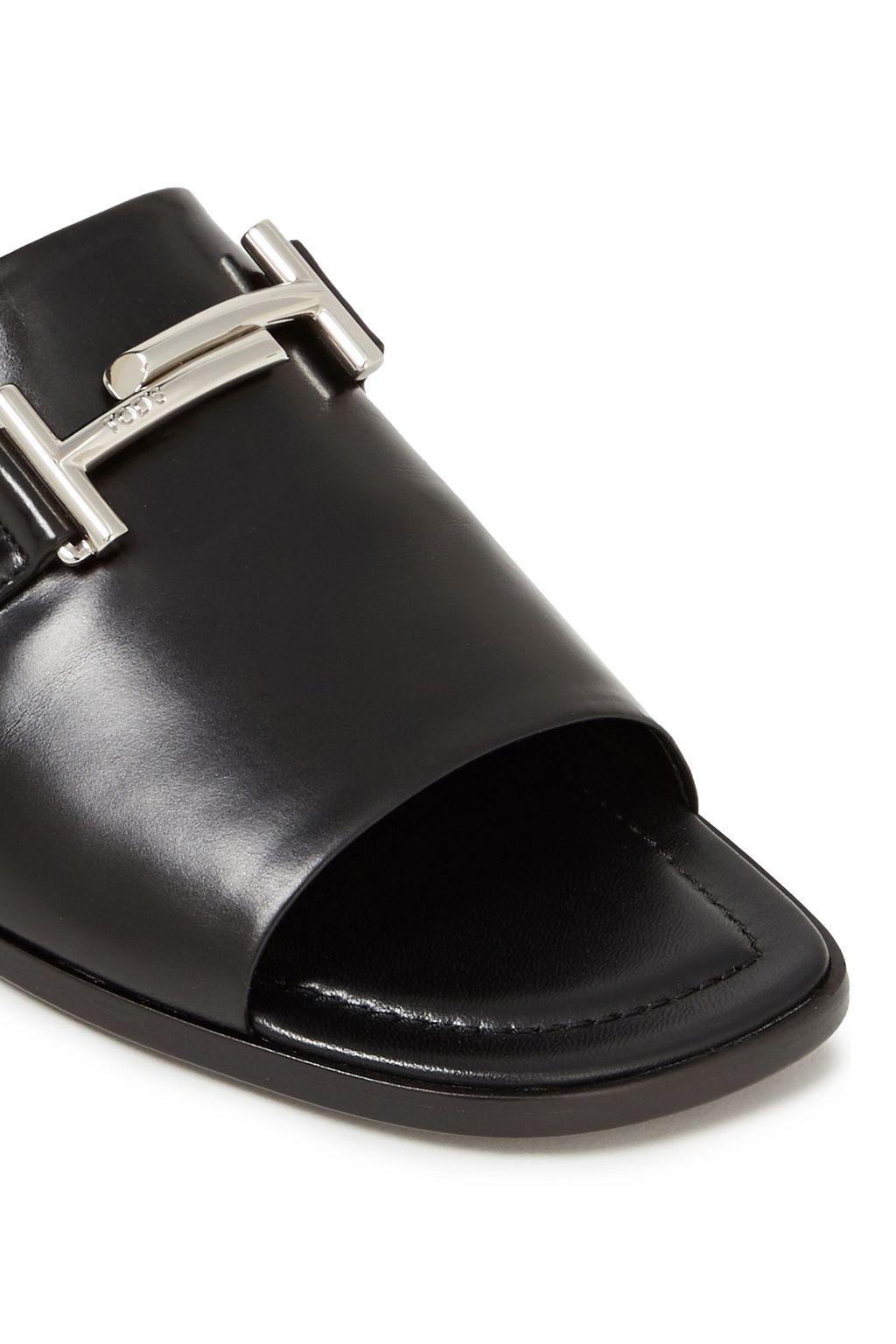 TOD'S Embellished leather slides