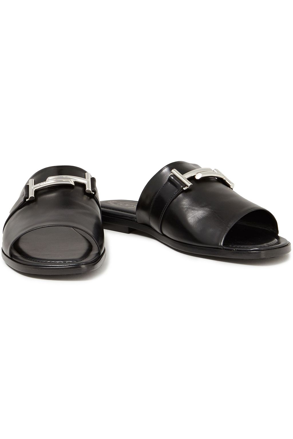 TOD'S Embellished leather slides