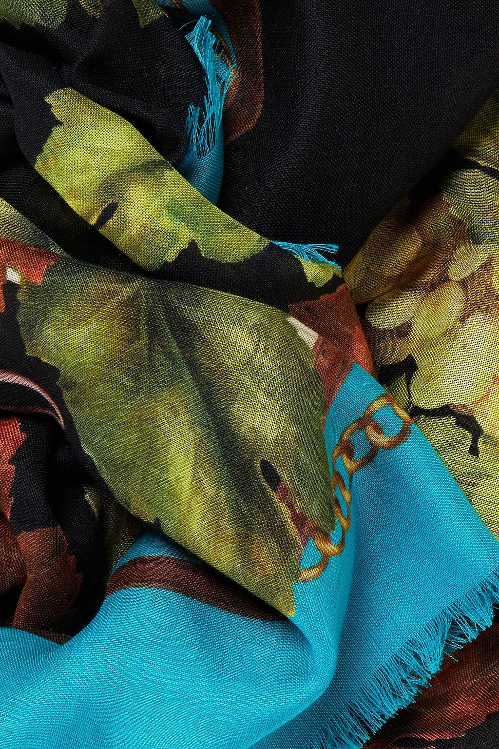 DOLCE&GABBANA Floral-print cashmere and silk-blend gauze scarf