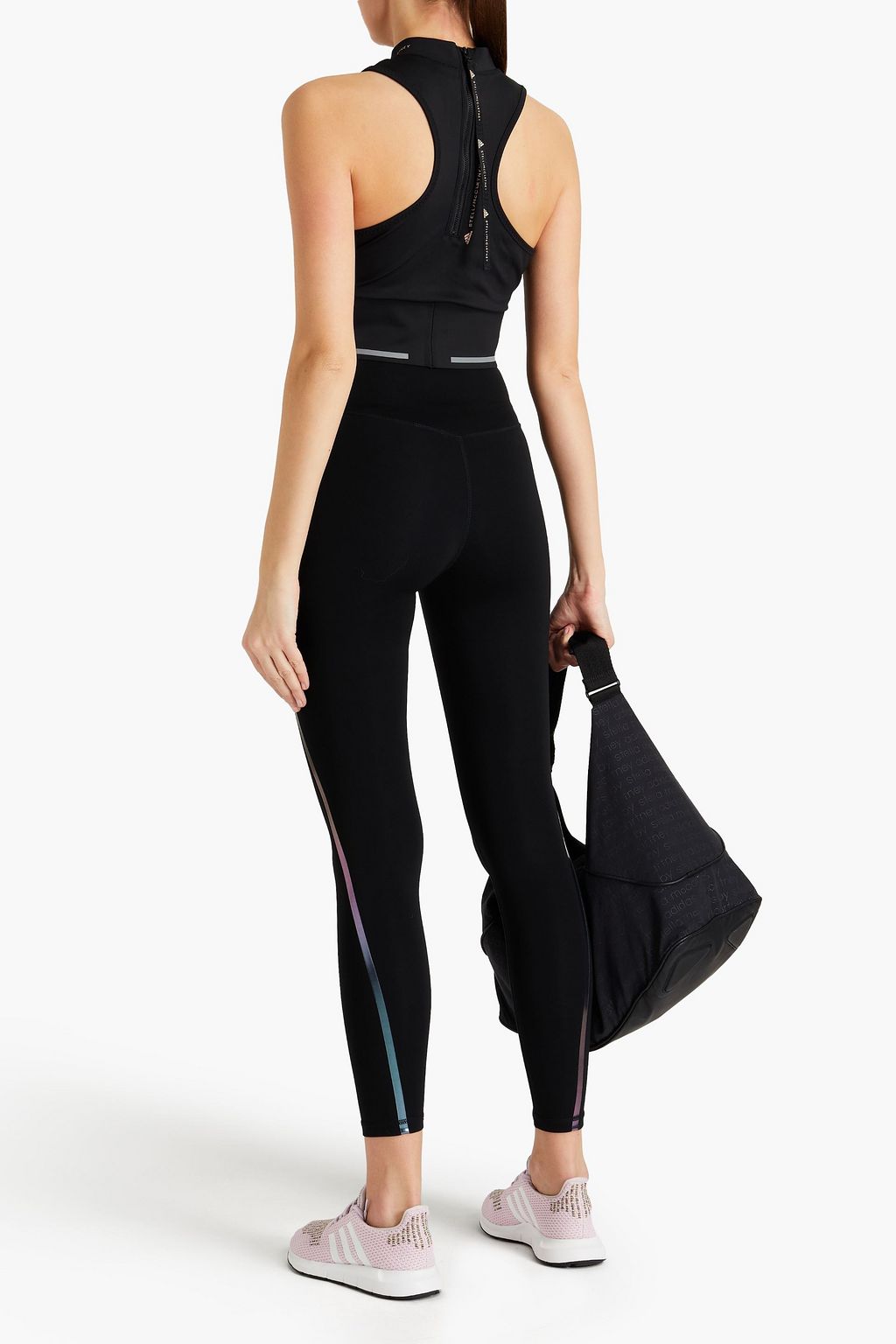 ADIDAS BY STELLA MCCARTNEY TruePace cropped stretch-jersey top