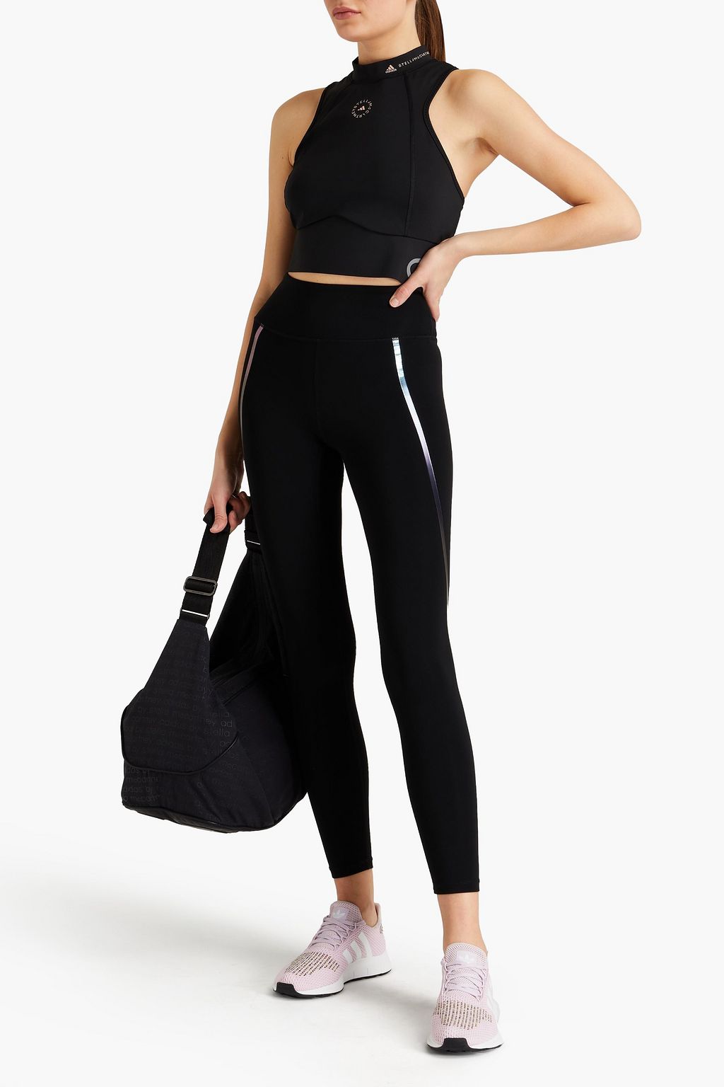 ADIDAS BY STELLA MCCARTNEY TruePace cropped stretch-jersey top