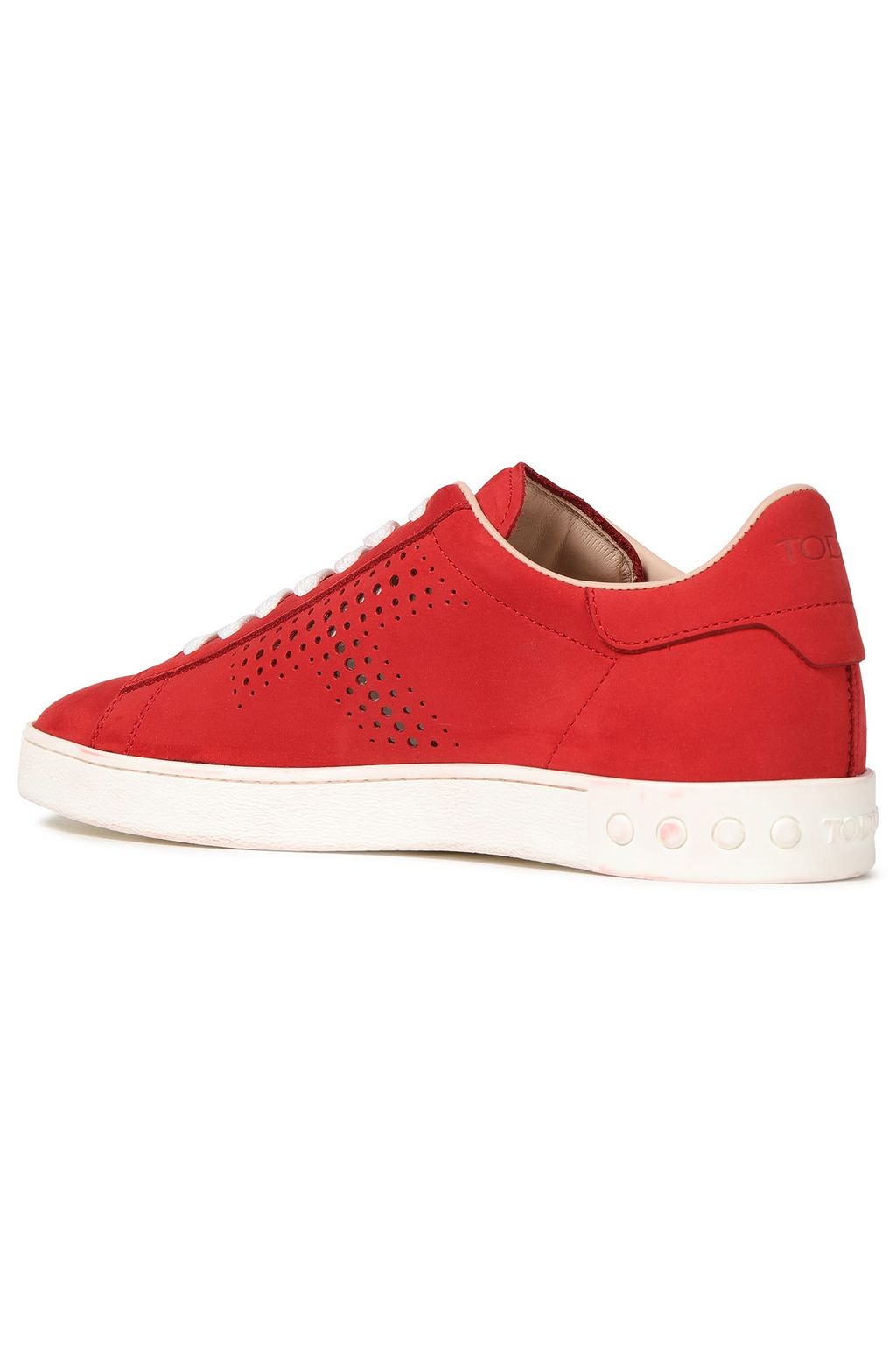 TOD'S Sneakers aus perforiertem Veloursleder