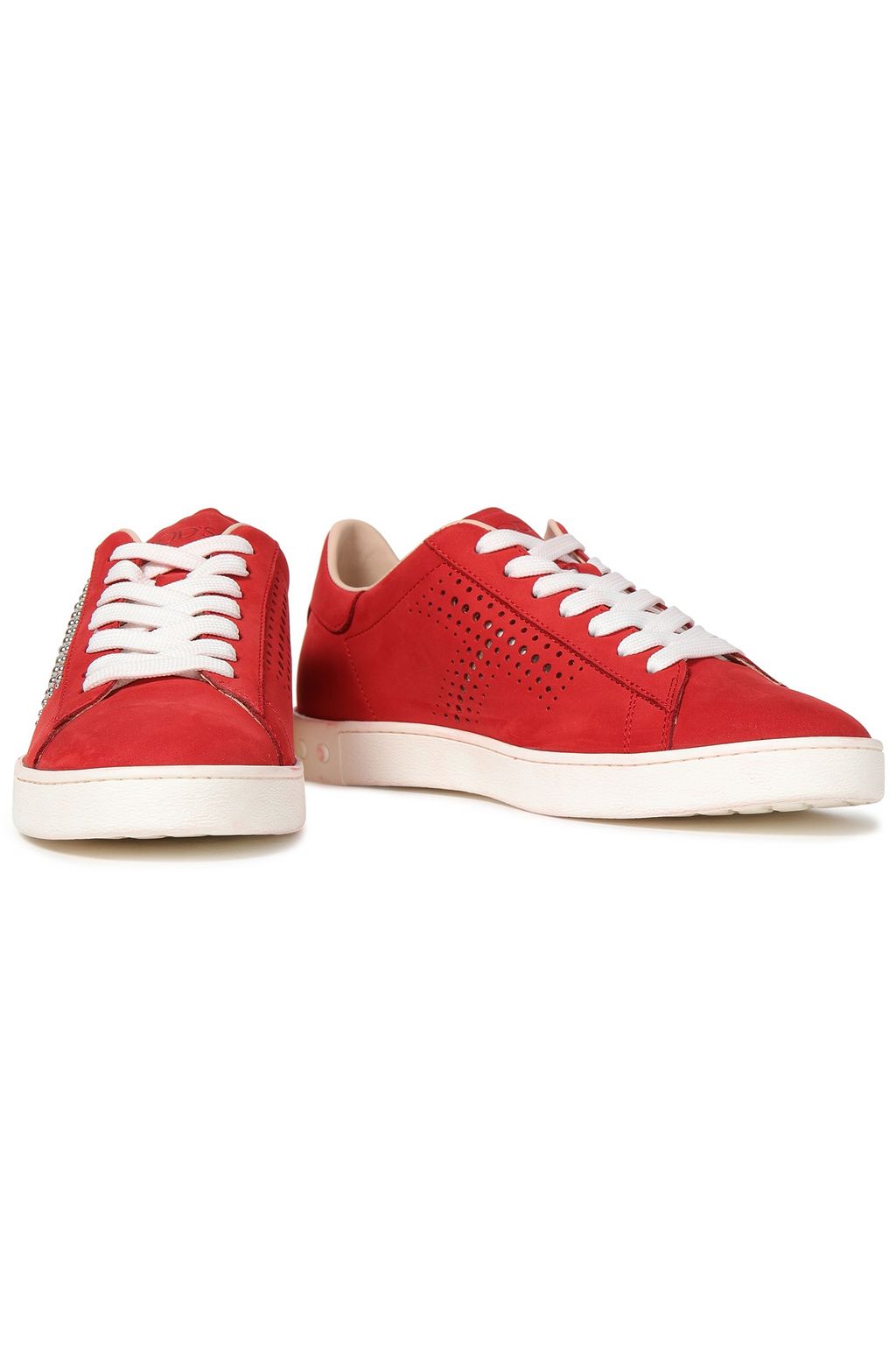TOD'S Sneakers aus perforiertem Veloursleder