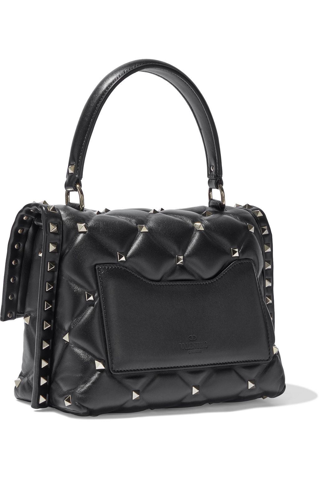 VALENTINO GARAVANI Rockstud Spike quilted printed leather shoulder bag