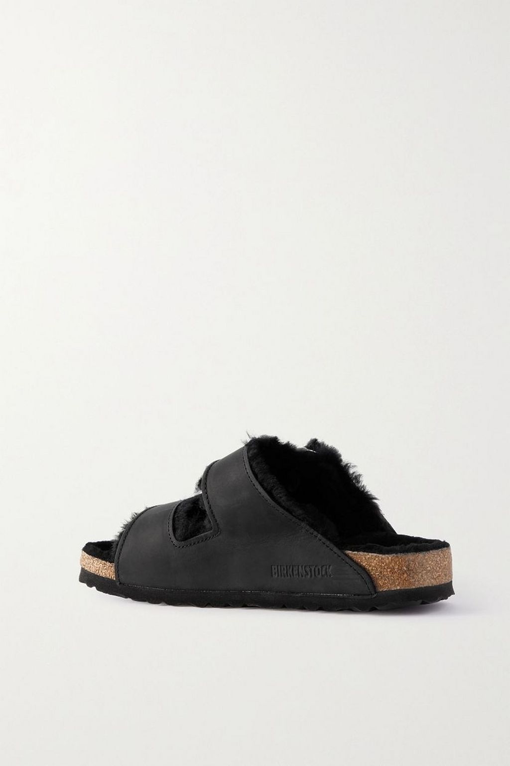 BIRKENSTOCK Arizona Pantoletten aus Veloursleder mit Shearling-Futter