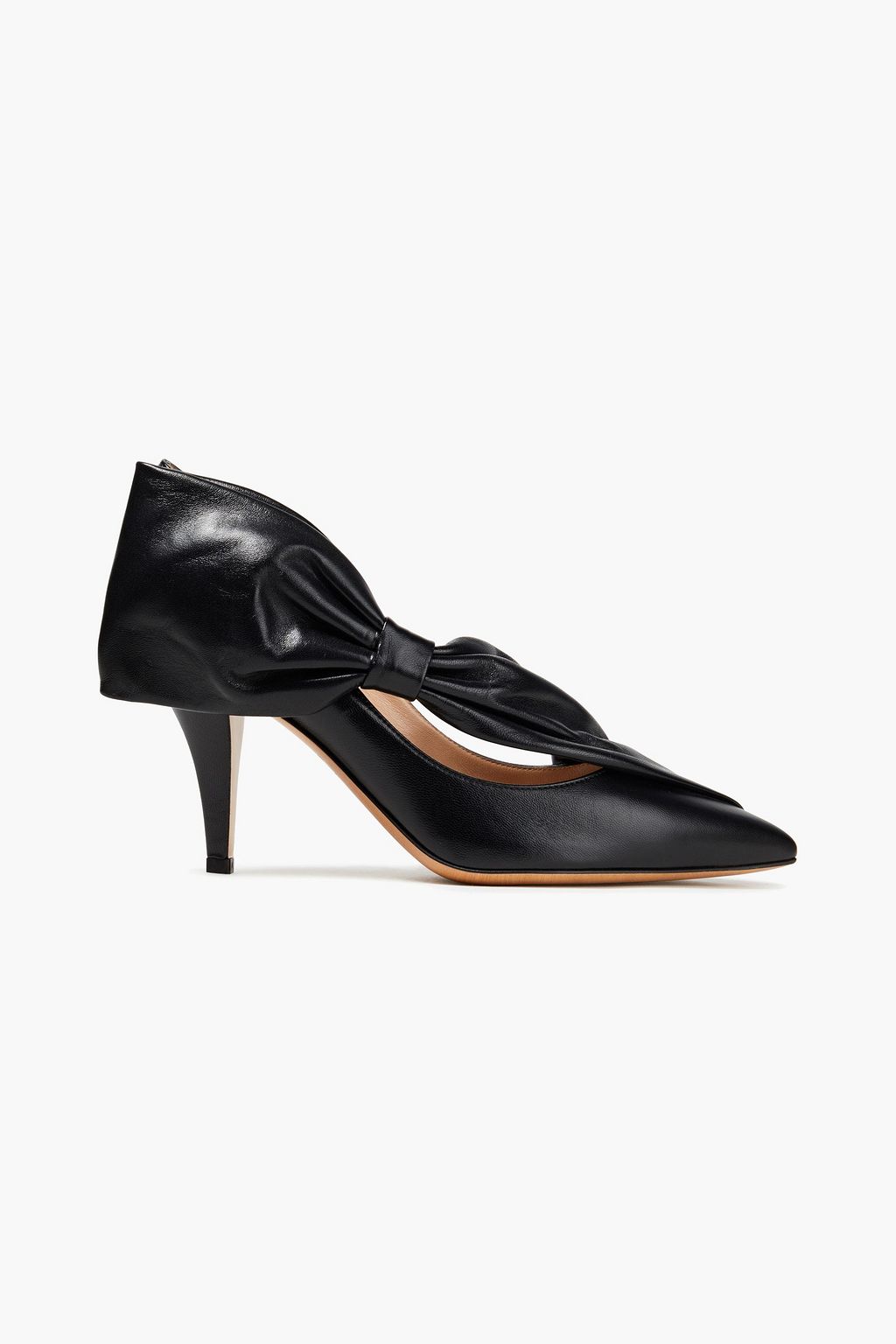 VALENTINO GARAVANI Bow-embellished leather pumps THE OUTNET