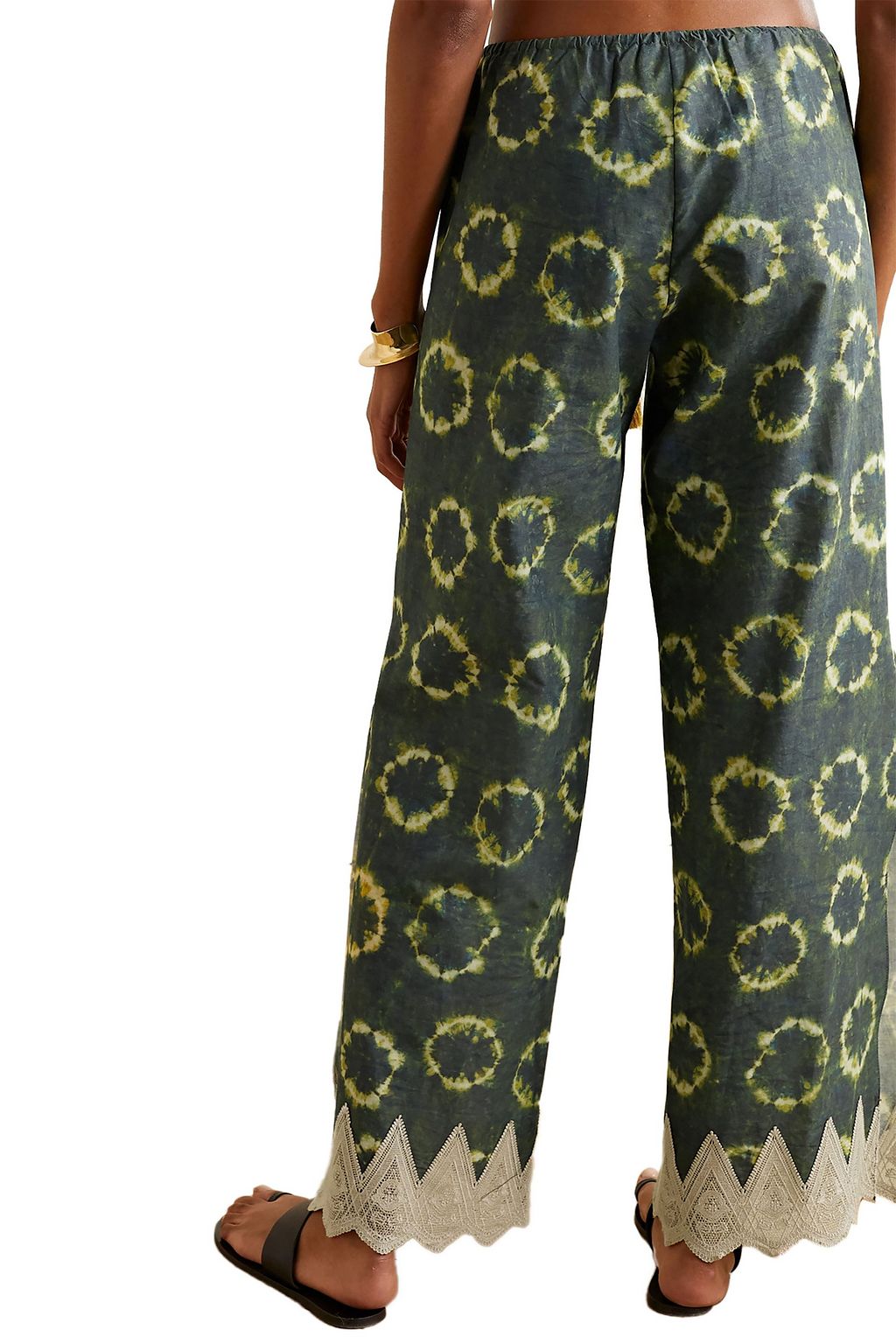 MIGUELINA Fifi crochet-trimmed printed cotton-voile pants