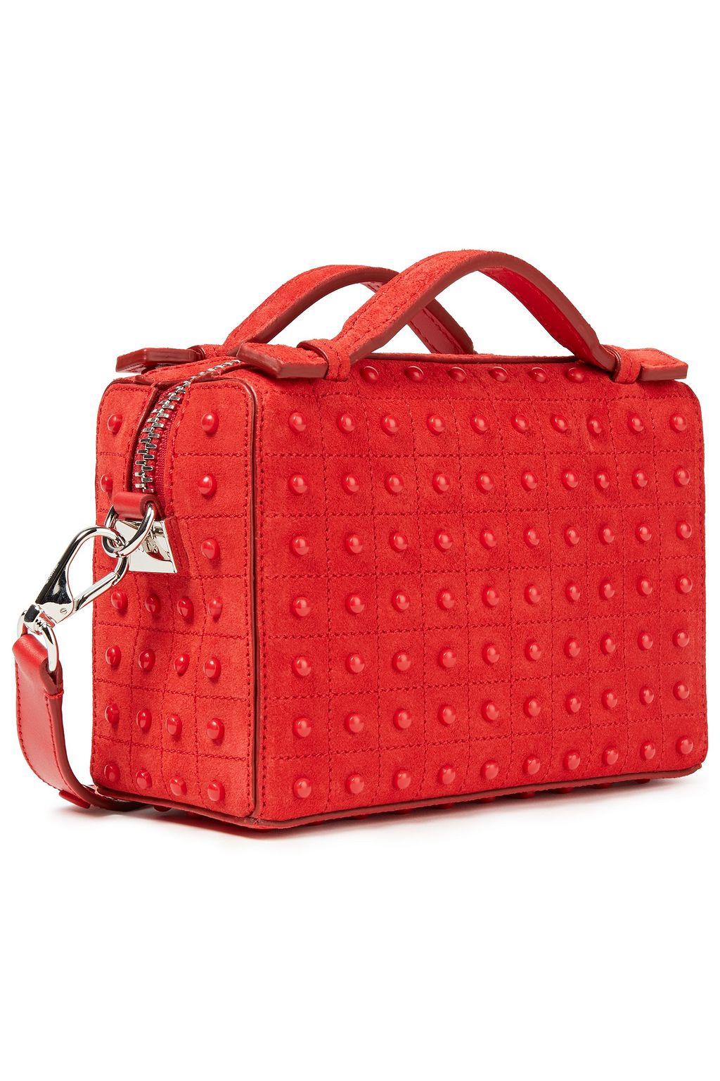 TOD'S Studded quilted suede shoulder bag