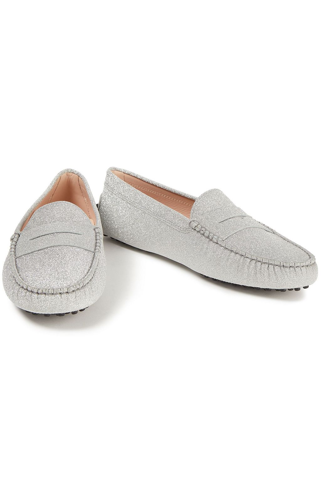 TOD'S حذاء  لوفر "جومينو" من الجلد مزيّن بالترتر