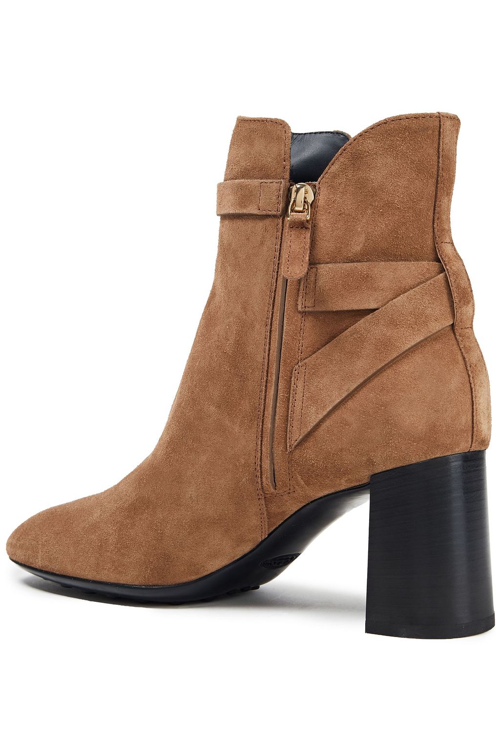 TOD'S Buckled suede ankle boots