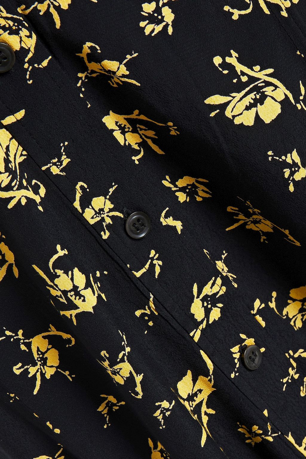 GANNI Floral-print crepe midi skirt