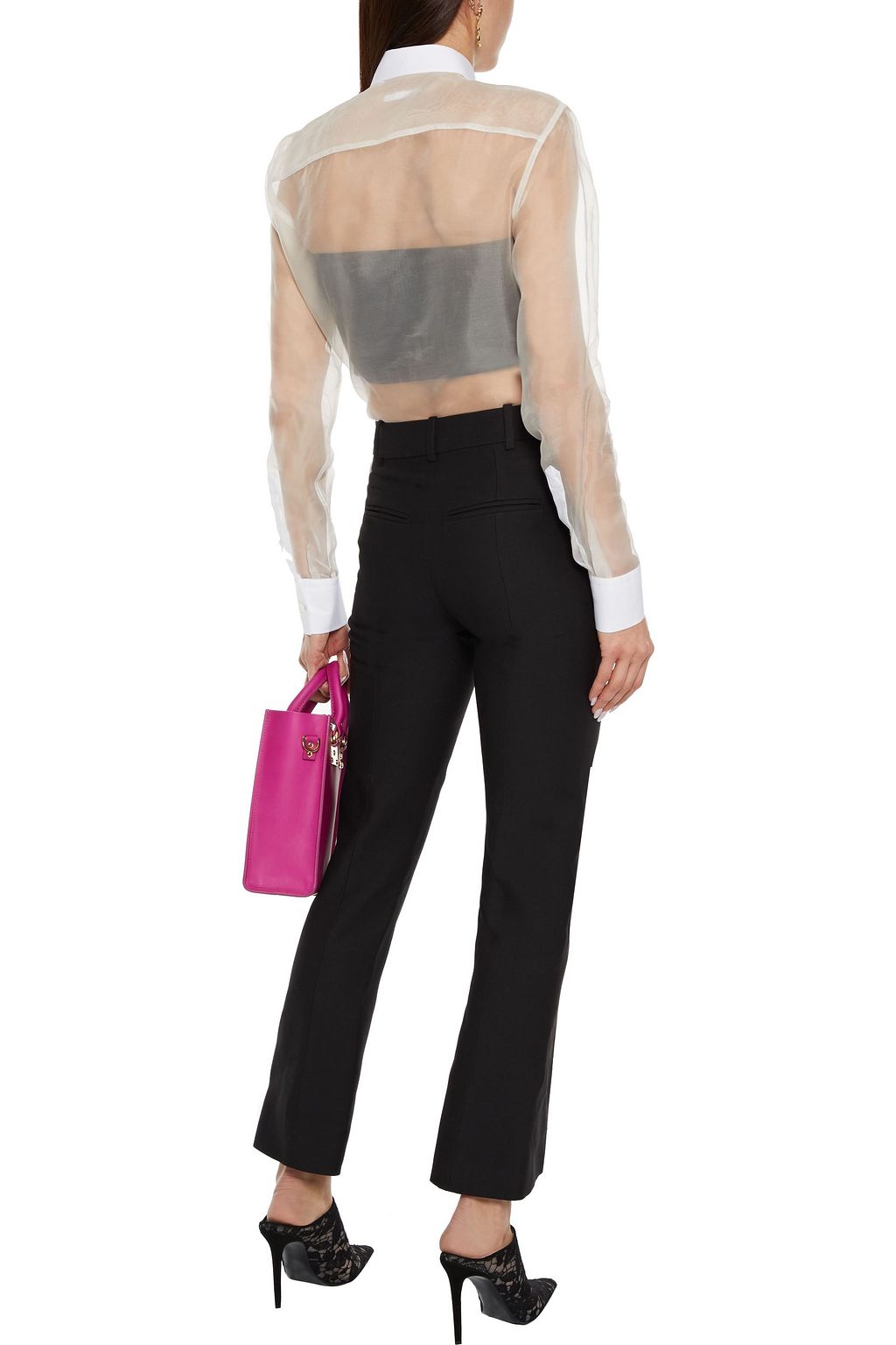 VALENTINO GARAVANI Wool and silk-blend crepe bootcut pants