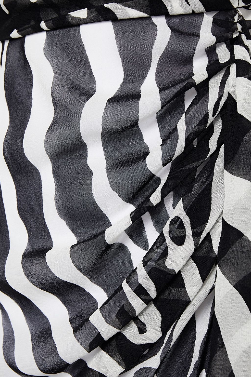 DOLCE&GABBANA Wrap-effect zebra-print chiffon maxi dress