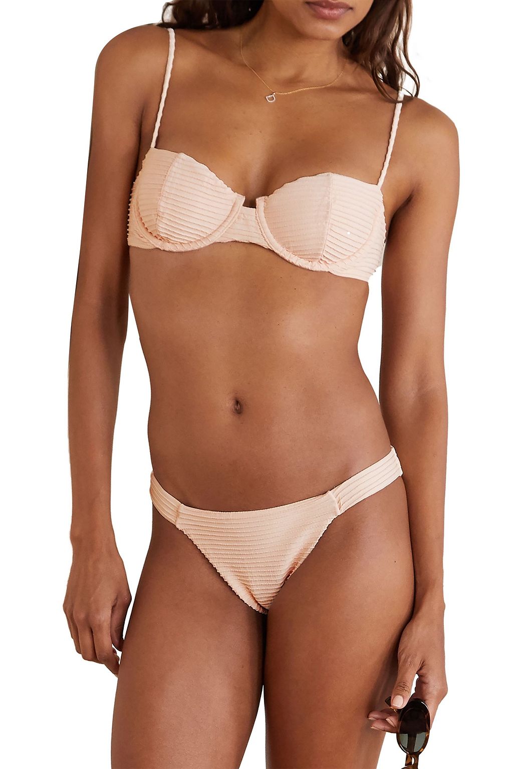 VIX PAULA HERMANNY Dune Fany textured low-rise bikini briefs