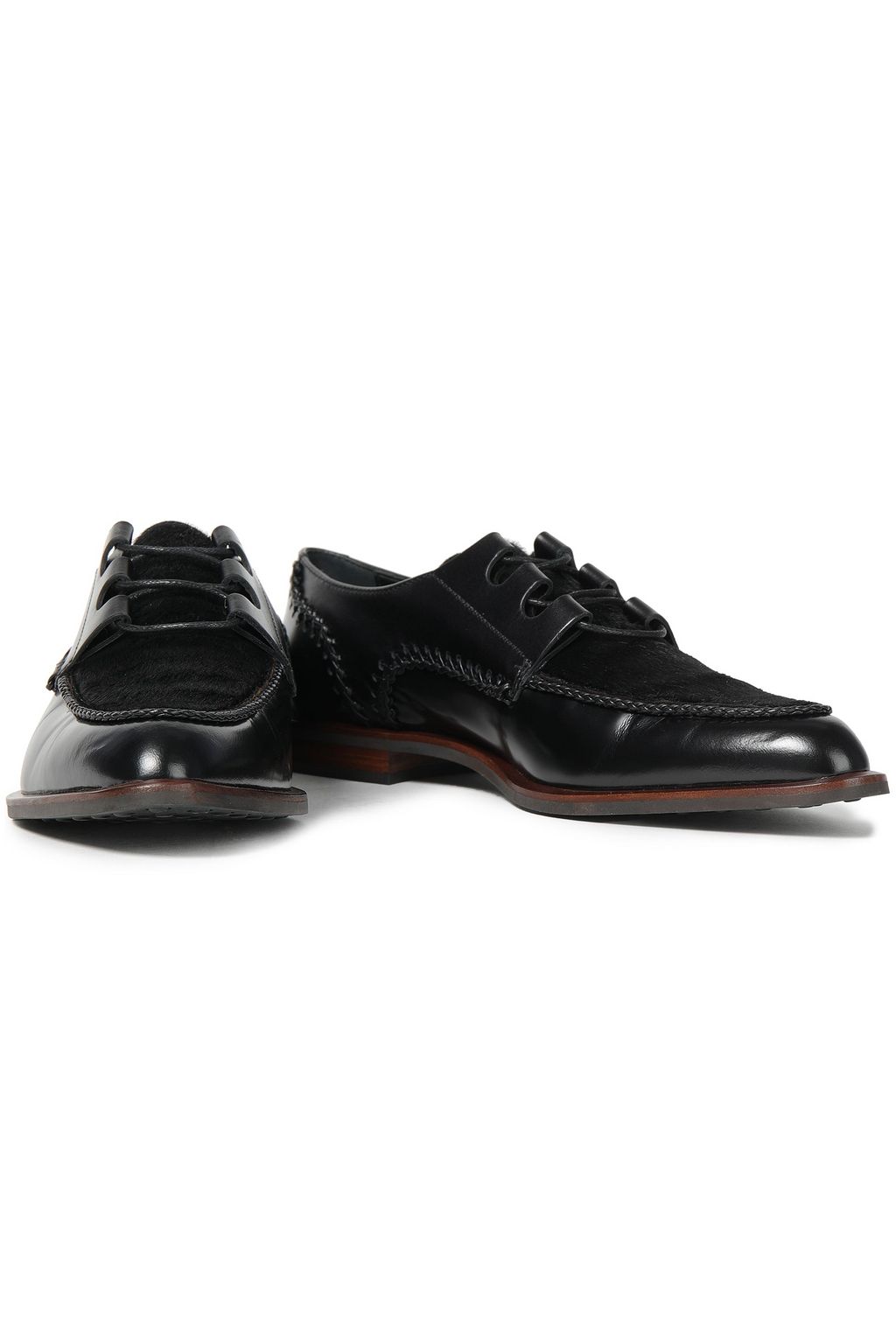 TOD'S Brogues aus Glanzleder mit Details im Überwendlichstich
