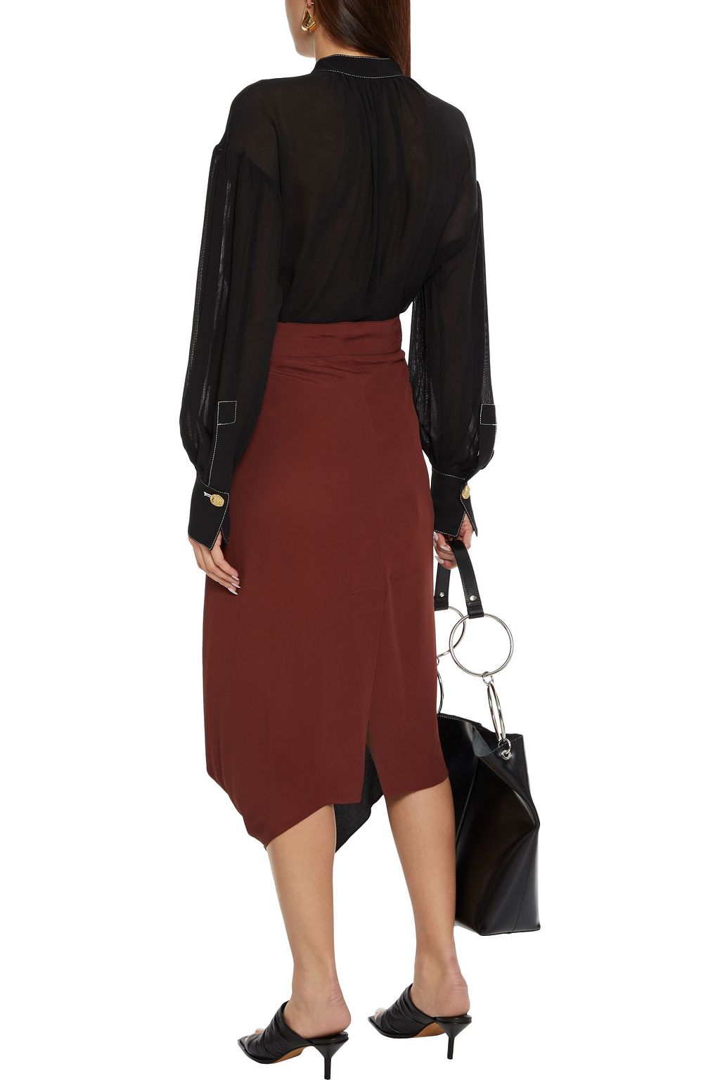 PROENZA SCHOULER Gathered silk-gauze blouse