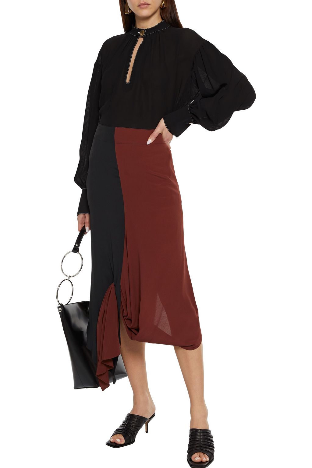 PROENZA SCHOULER Gathered silk-gauze blouse