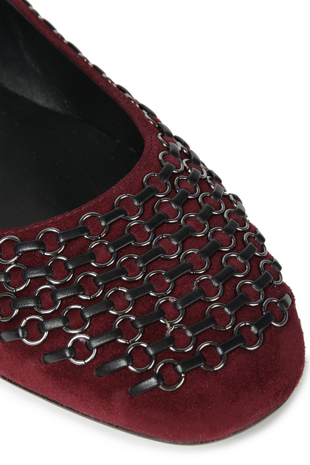 TOD'S Embellished suede ballet flats