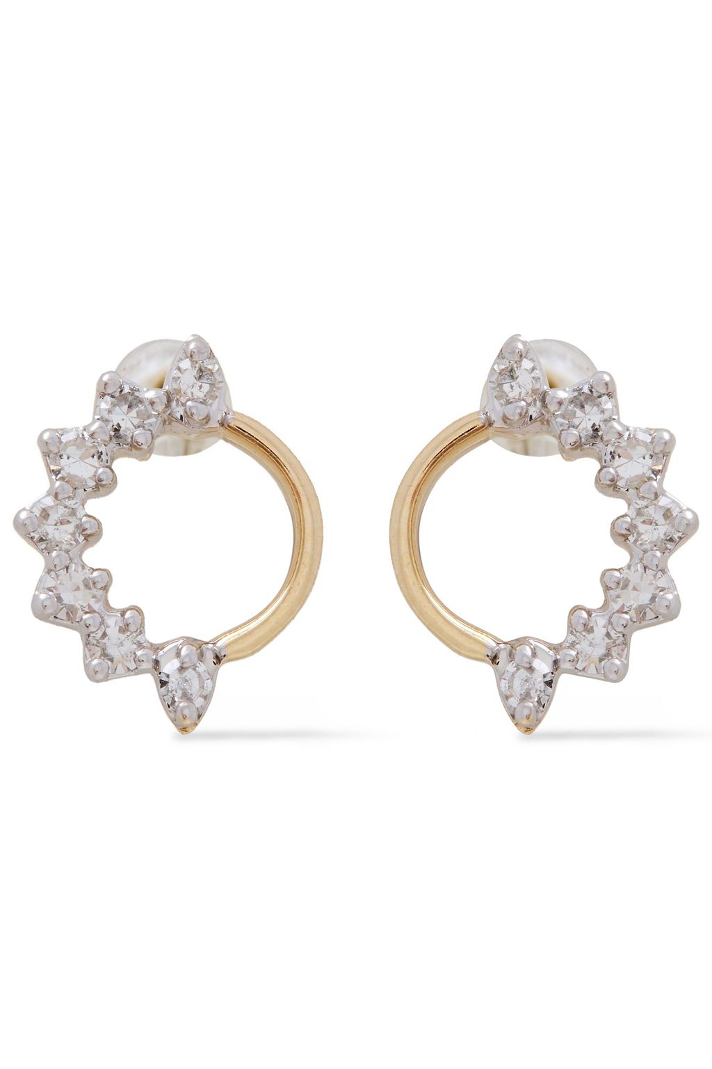 Gold 14 Karat Gold Diamond Earrings Sale Up To 70 Off The Outnet Adina Reyter The Outnet