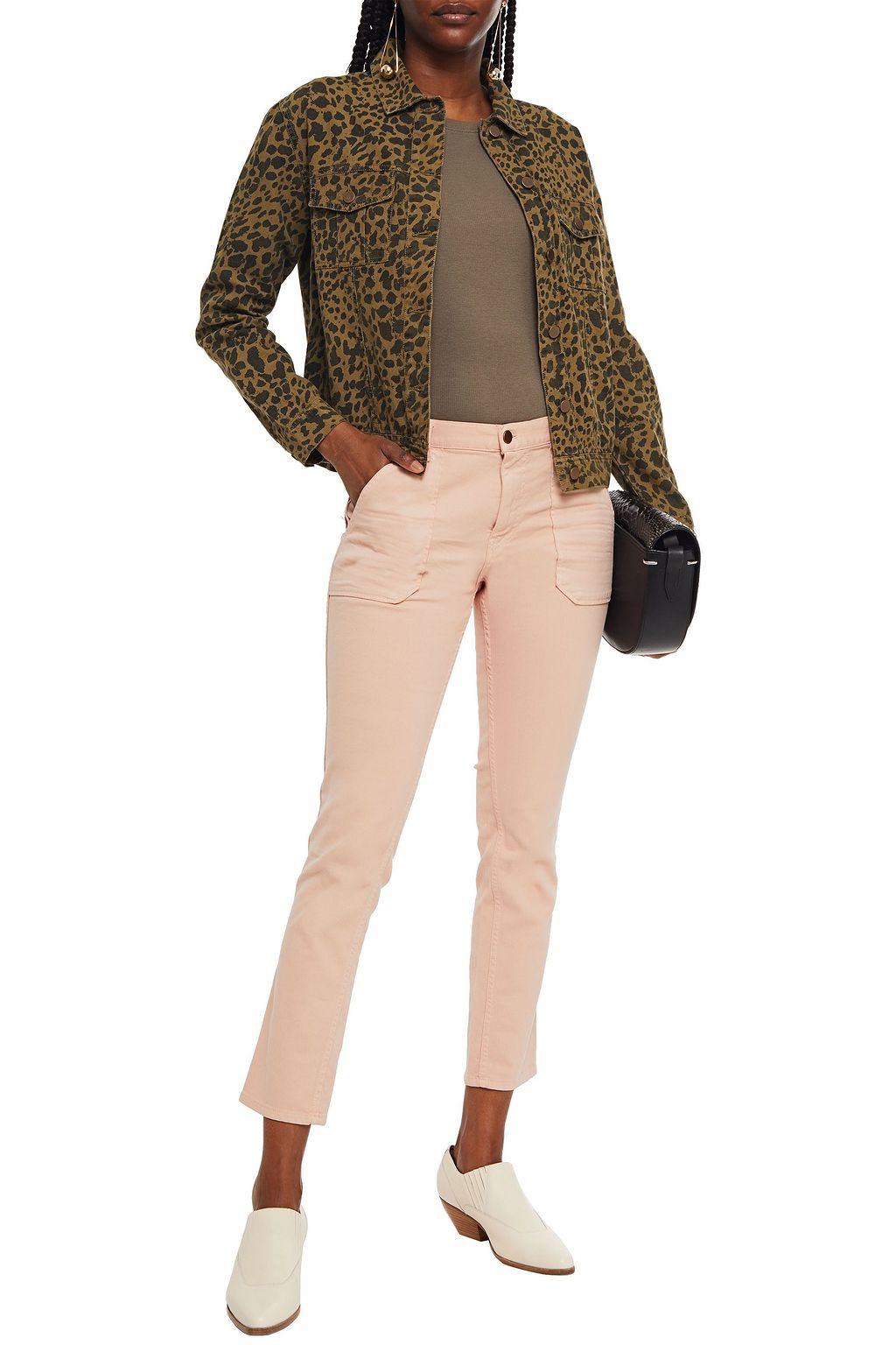 BA&SH Cropped high-rise slim-leg jeans