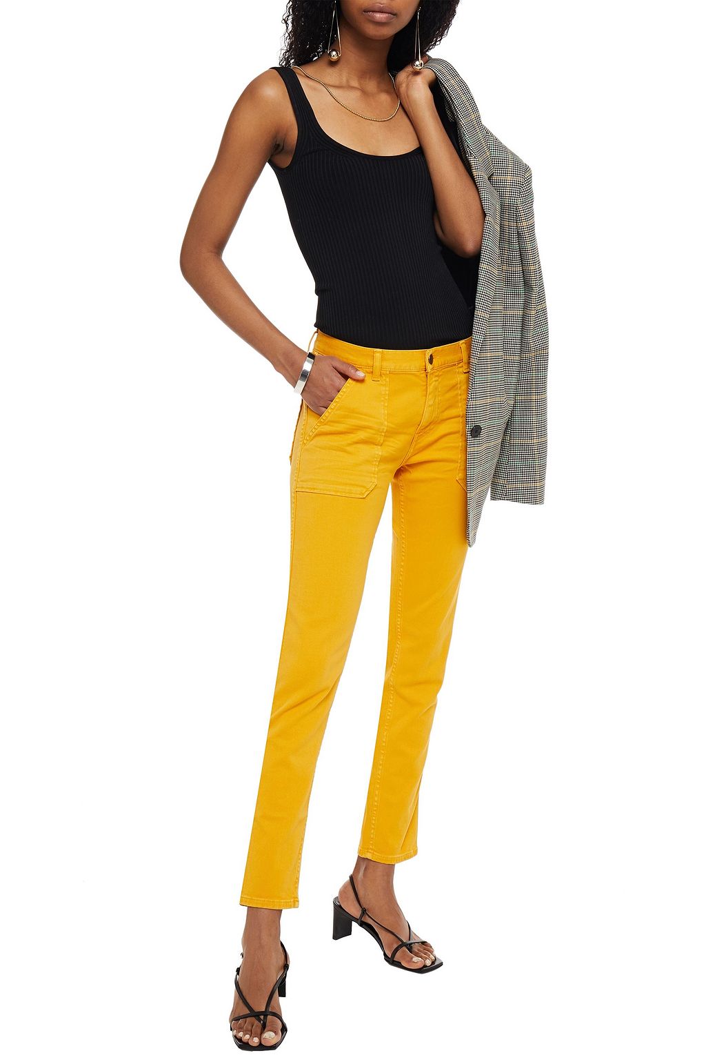 BA&SH Cropped high-rise slim-leg jeans