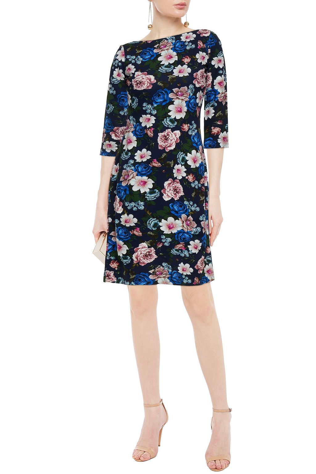 ERDEM Reese floral-print ponte dress