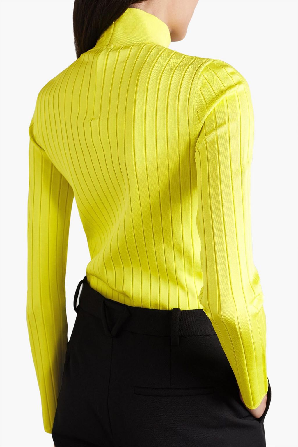 NINA RICCI 리브 니트 터틀넥 스웨터