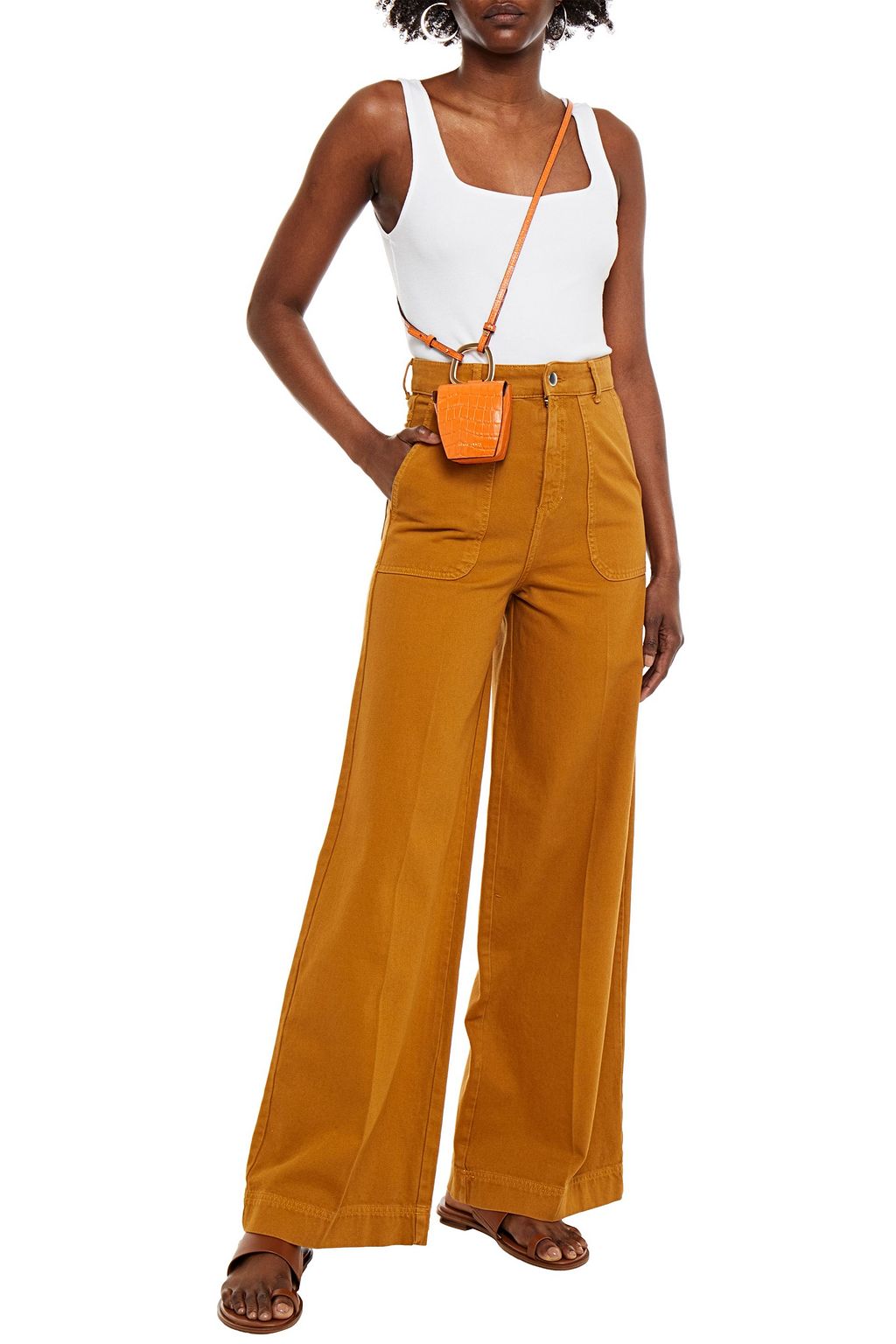 BA&SH Dixon cotton-twill wide-leg pants