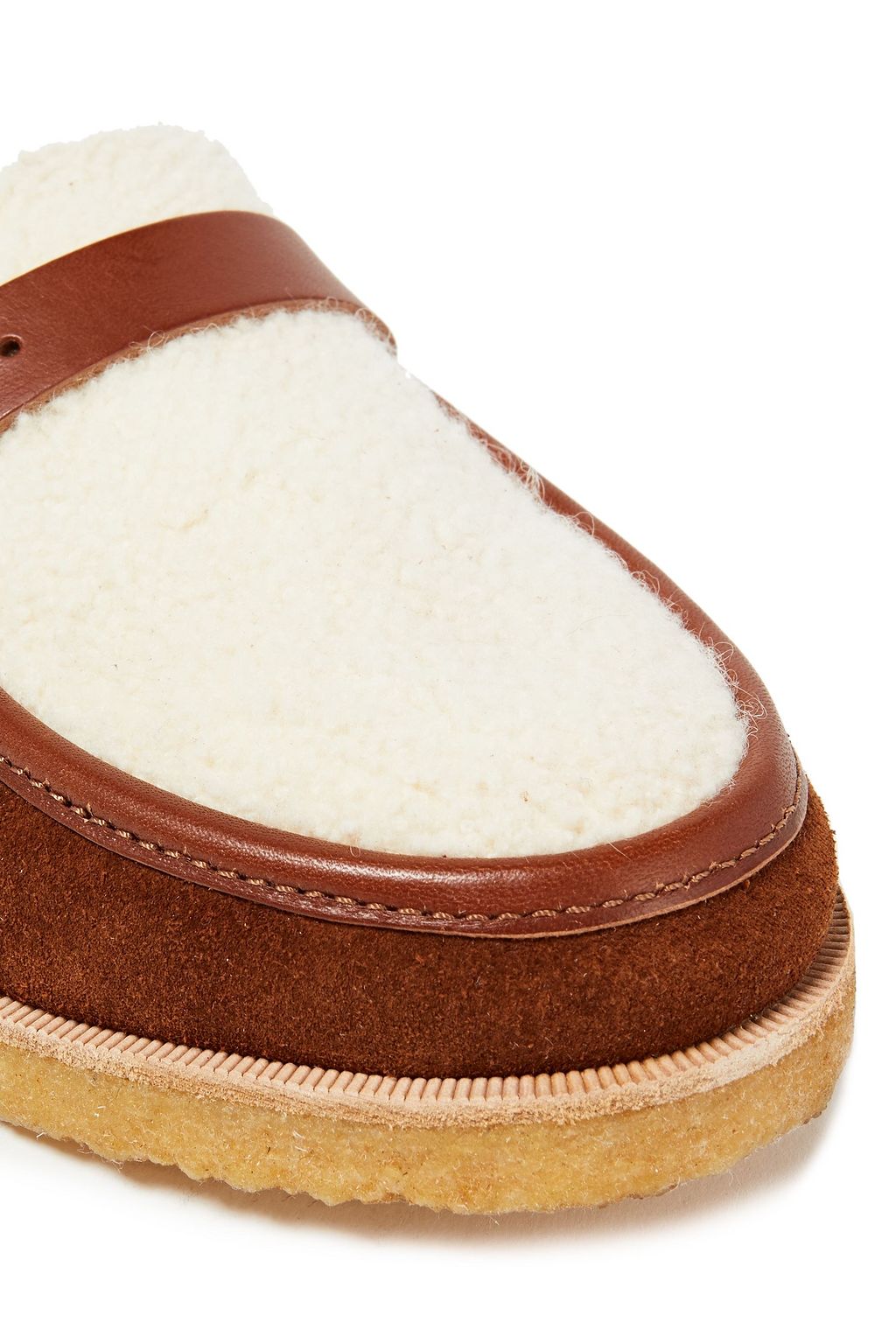 ANCIENT GREEK SANDALS Hestia buckled shearling slippers