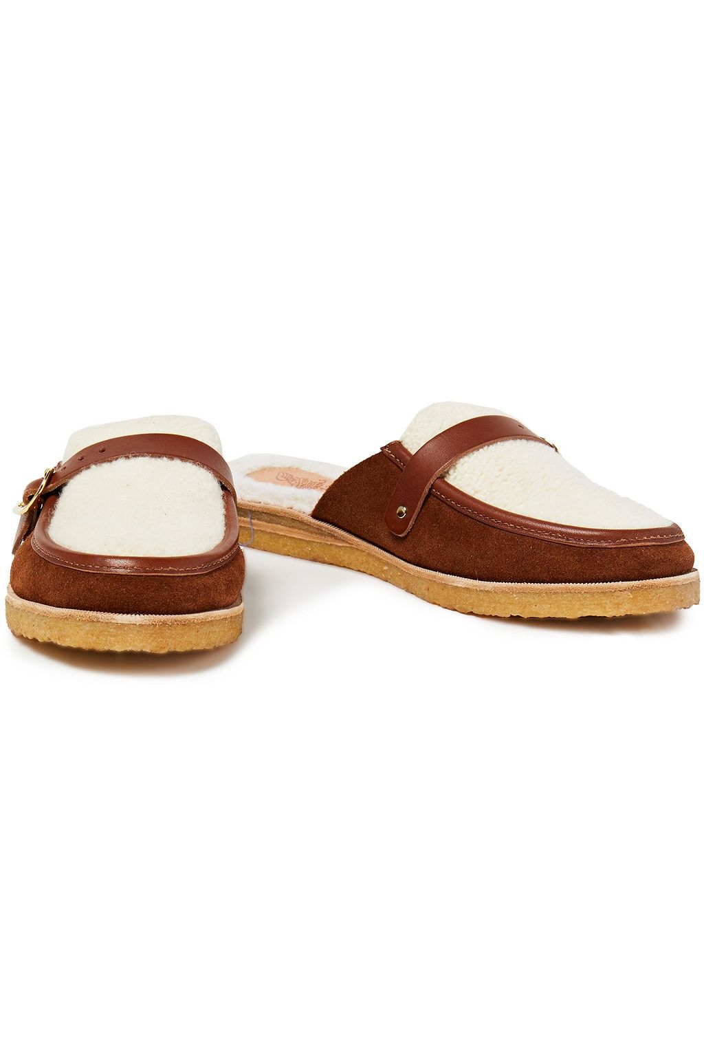 ANCIENT GREEK SANDALS Hestia buckled shearling slippers