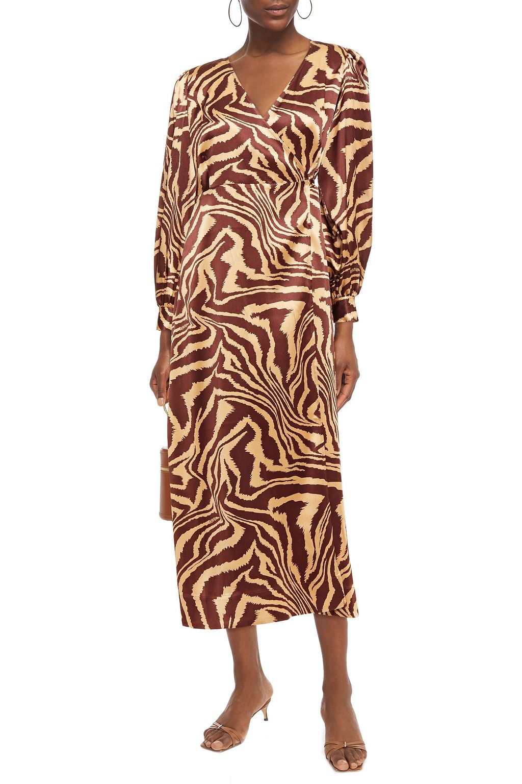 ganni silk wrap dress Big sale - OFF 63%