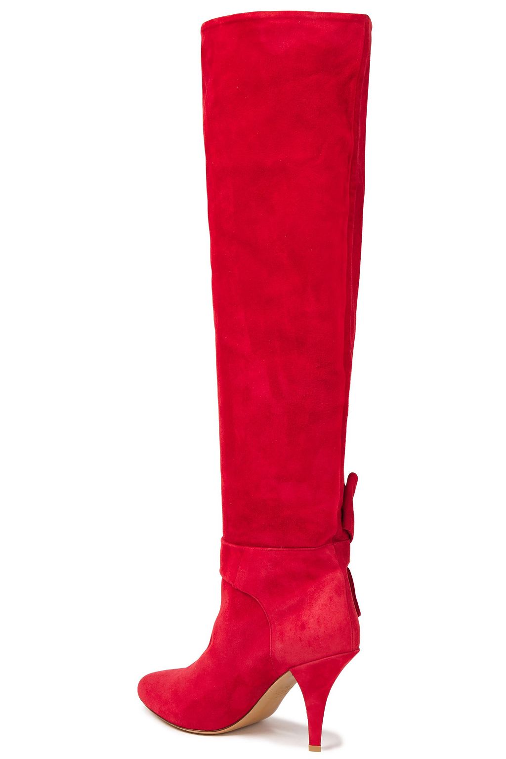 VALENTINO GARAVANI Kniehohe Stiefel aus Veloursleder mit Knotendetail