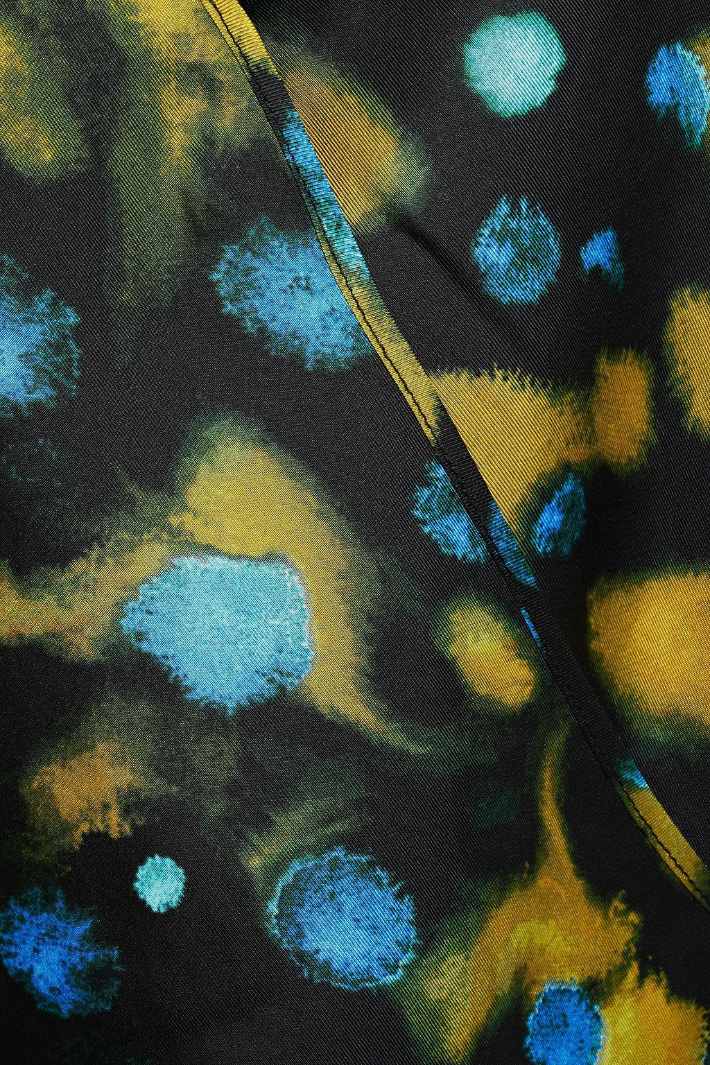 BAUM UND PFERDGARTEN Mannon floral-print silk-satin twill wrap blouse