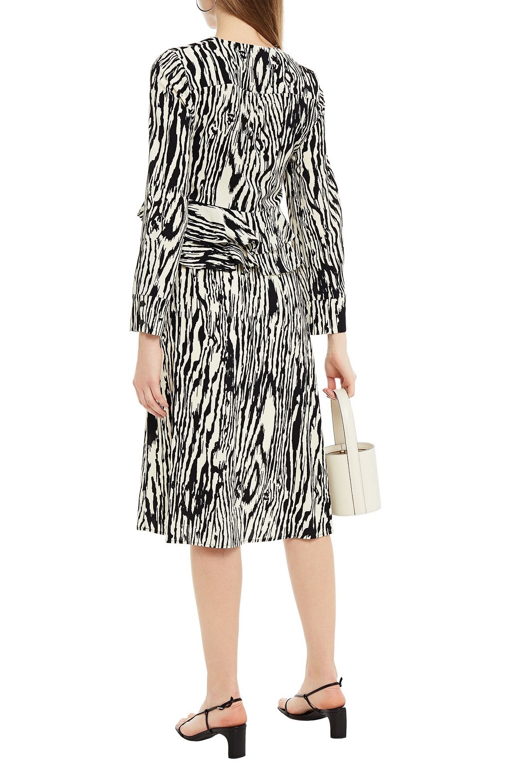 BAUM UND PFERDGARTEN Maloua floral-print hammered crepe blouse