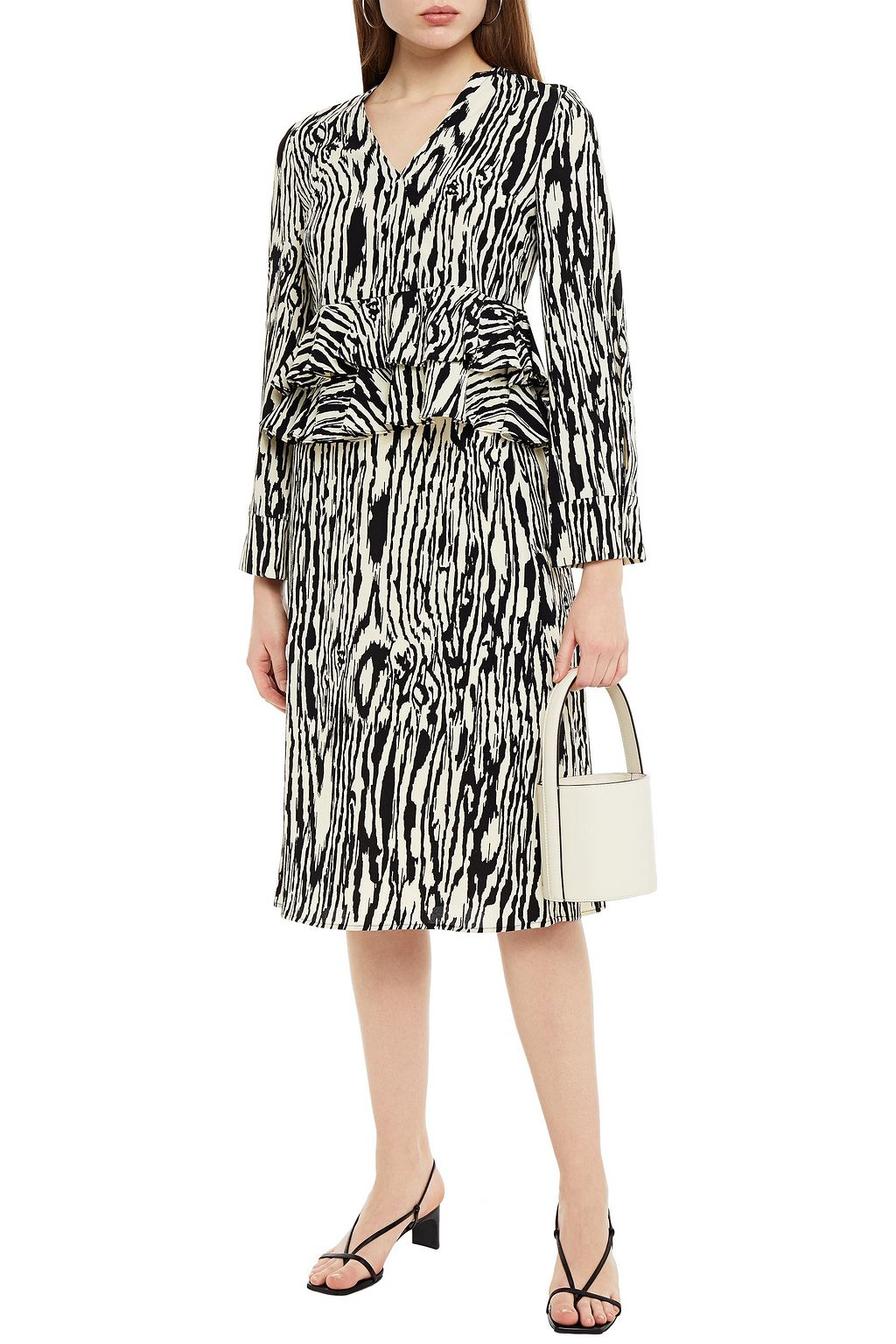 BAUM UND PFERDGARTEN Maloua floral-print hammered crepe blouse