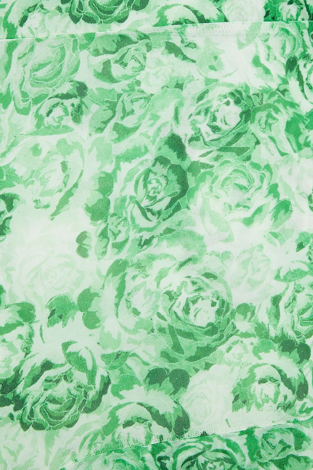 GANNI Floral-print mesh midi wrap dress