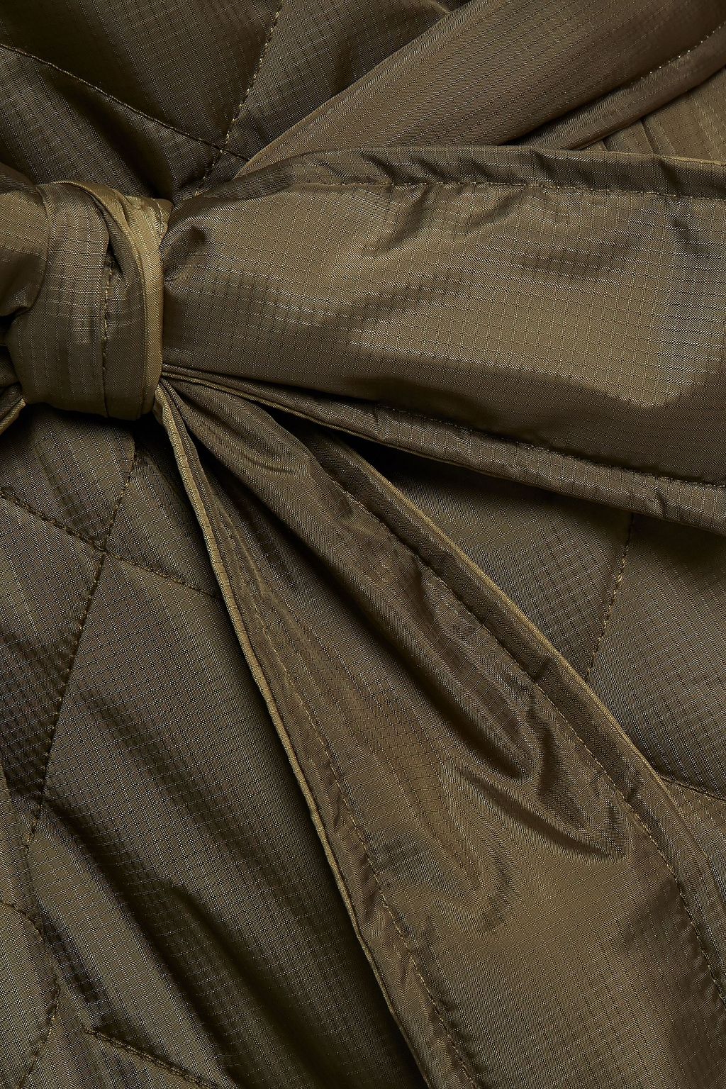 GANNI Belted quilted shell coat