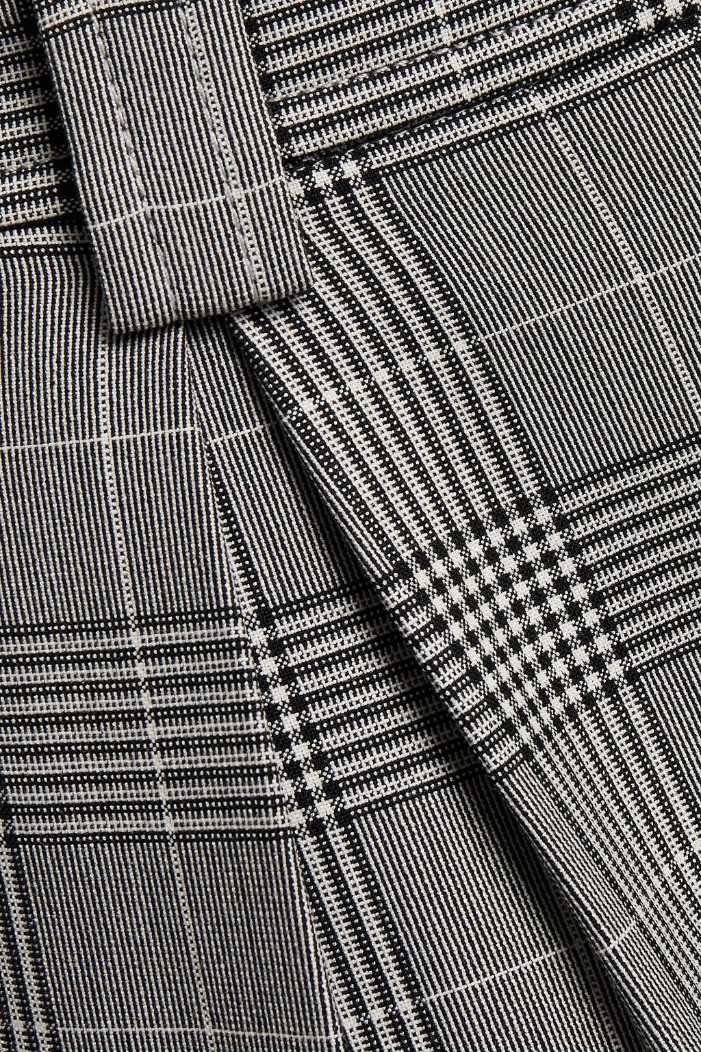 GANNI Prince of Wales checked woven straight-leg pants