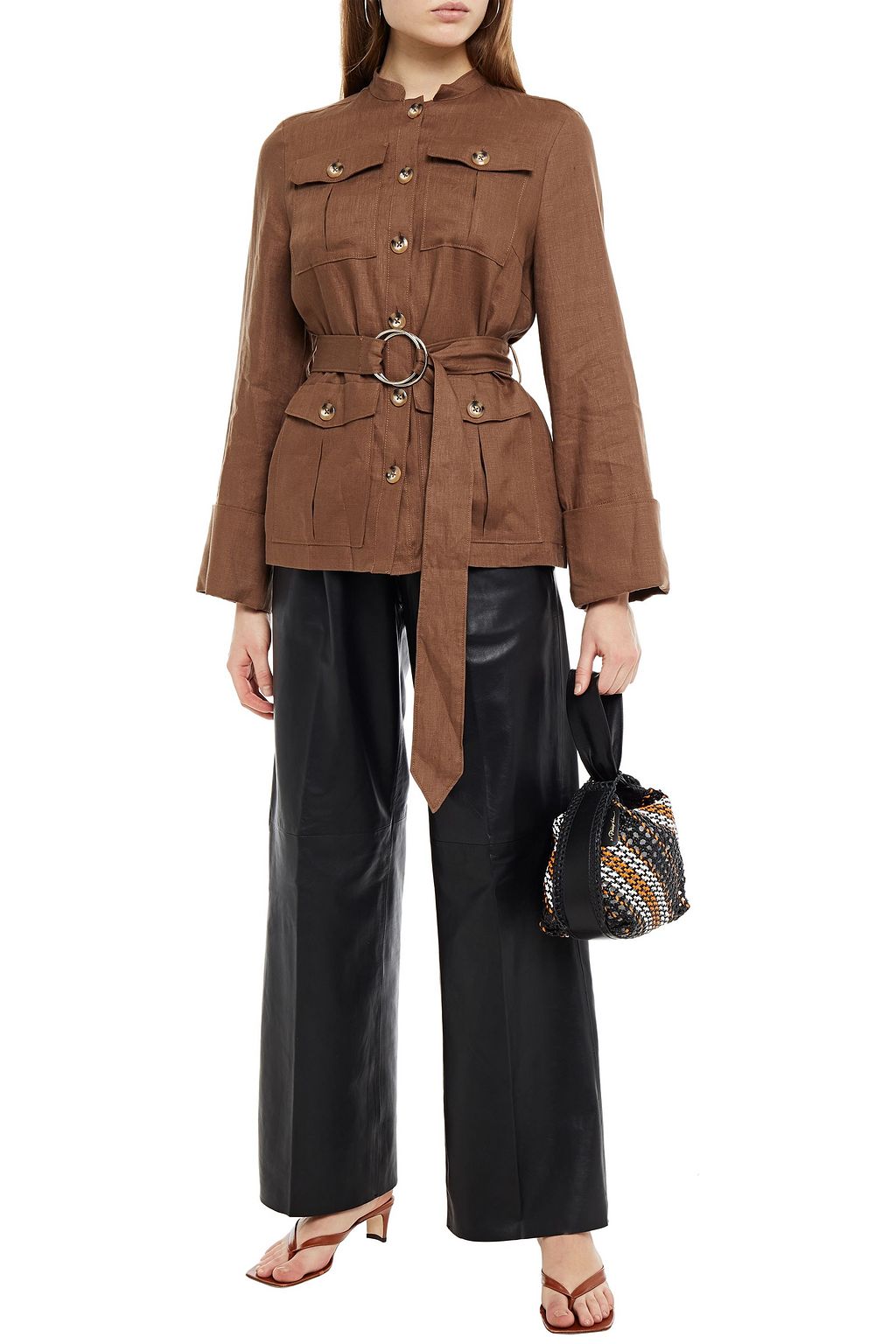 BAUM UND PFERDGARTEN Bea belted linen field jacket