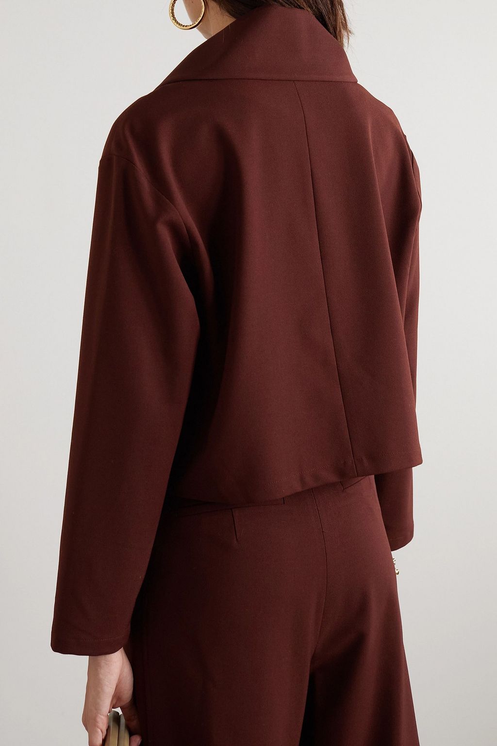 LE 17 SEPTEMBRE Cropped piqué top