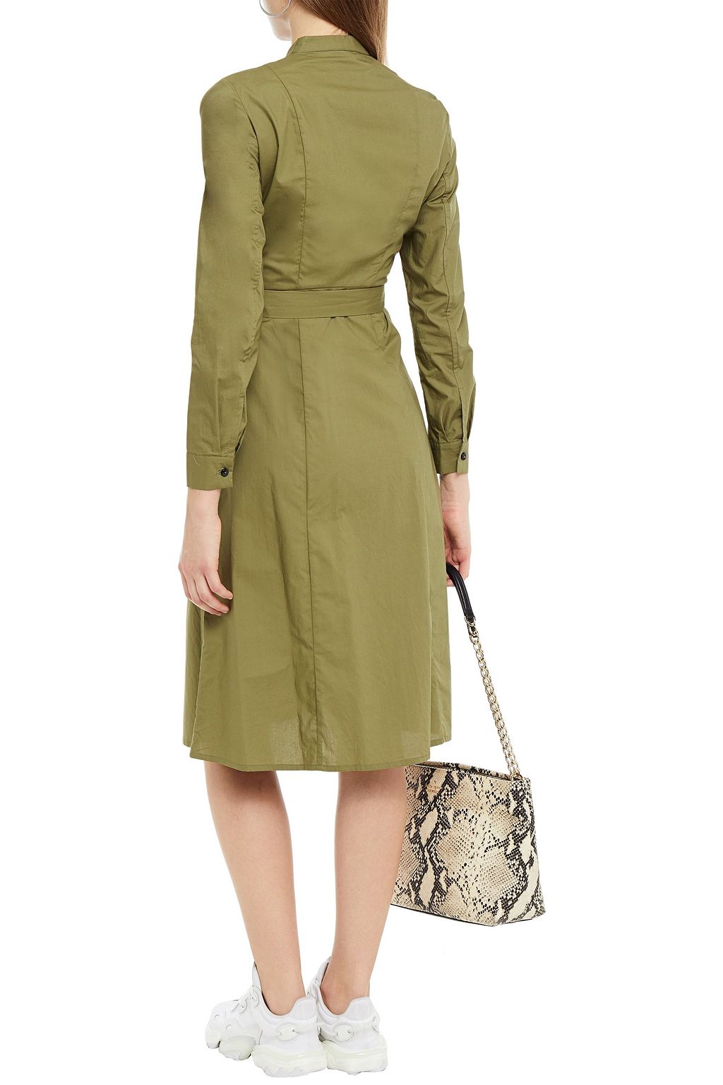 BAUM UND PFERDGARTEN Aena belted cotton-poplin midi shirt dress