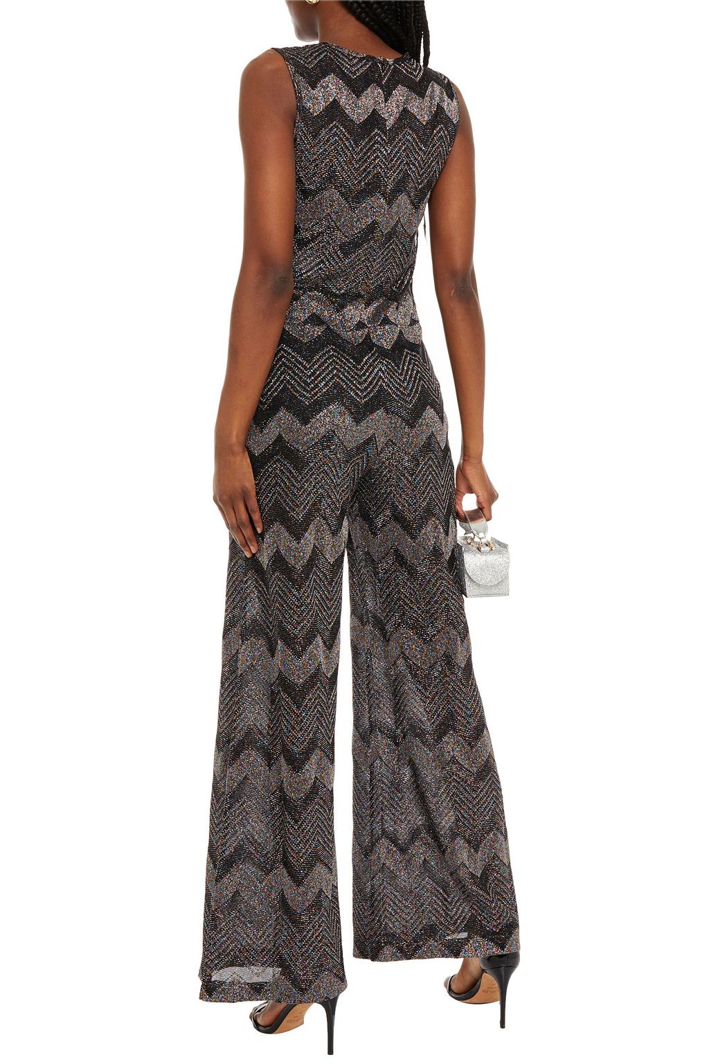 M MISSONI Metallic crochet-knit jumpsuit