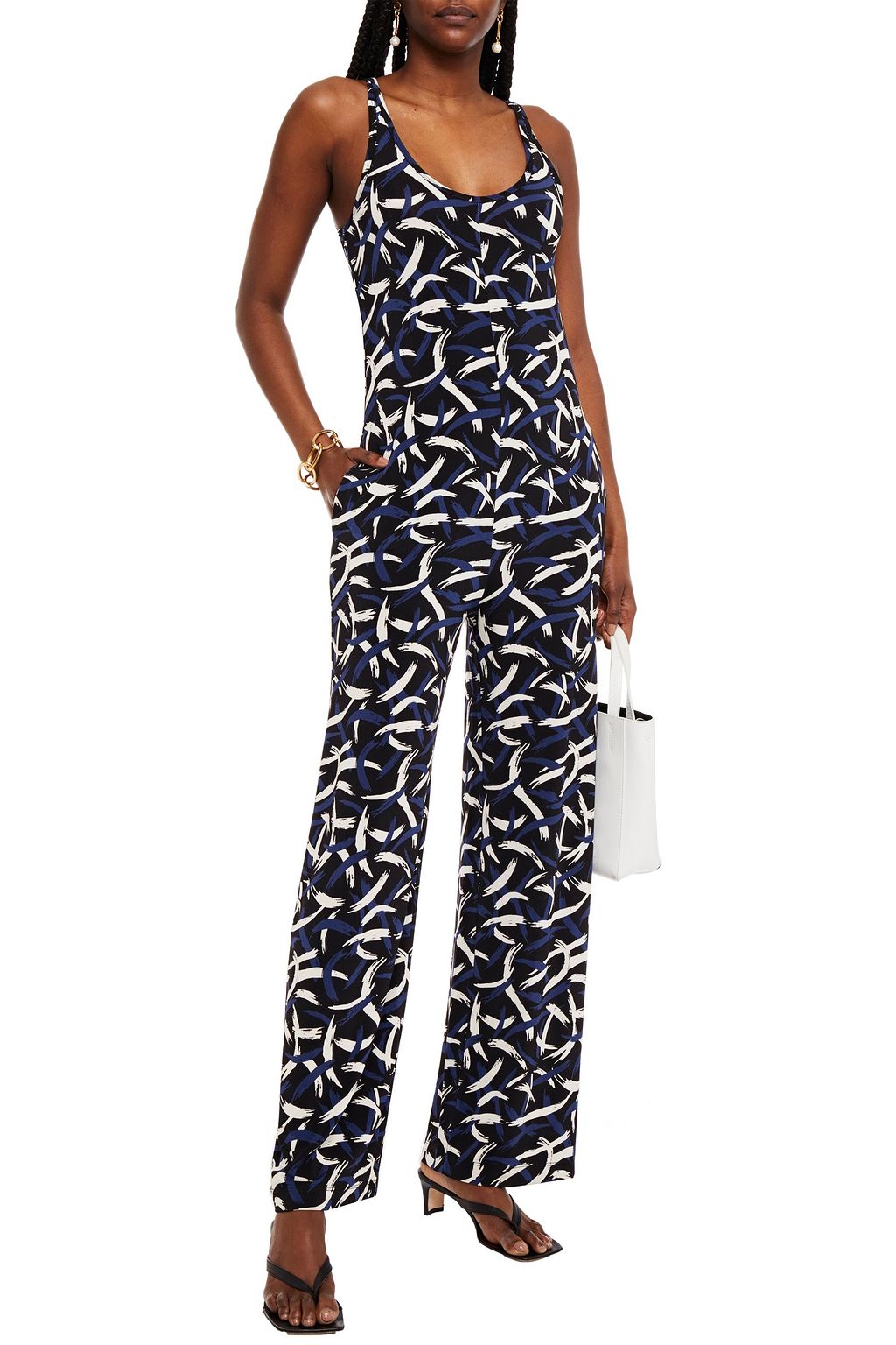 M MISSONI Printed stretchjersey jumpsuit THE