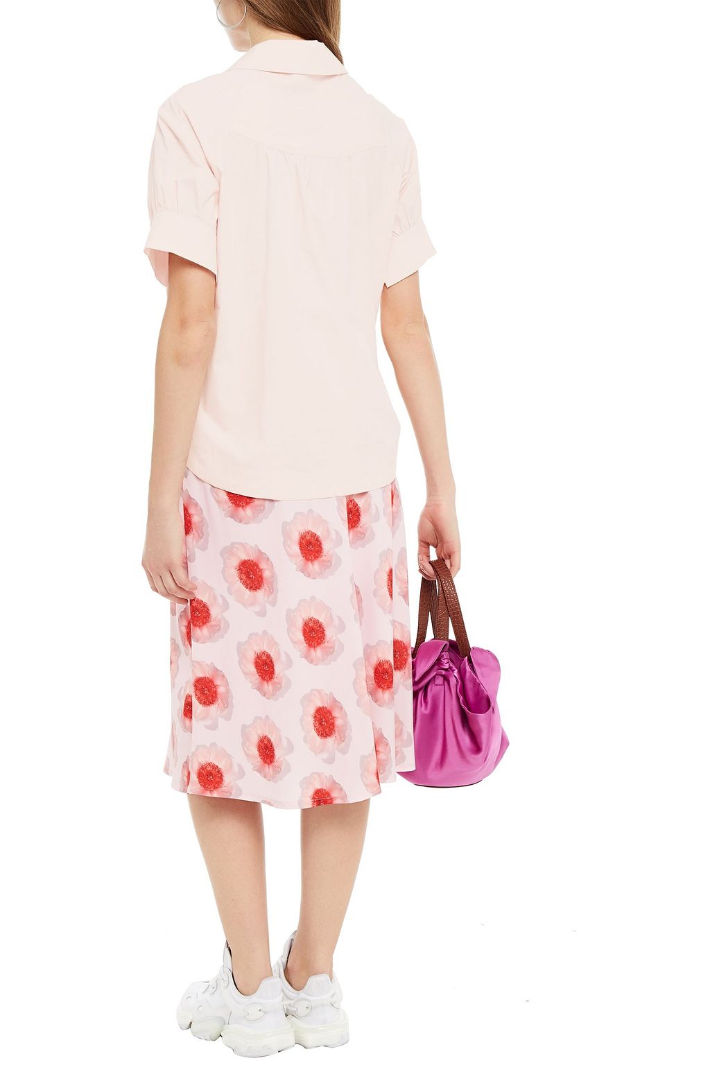 BAUM UND PFERDGARTEN Moana gathered organic cotton-poplin blouse