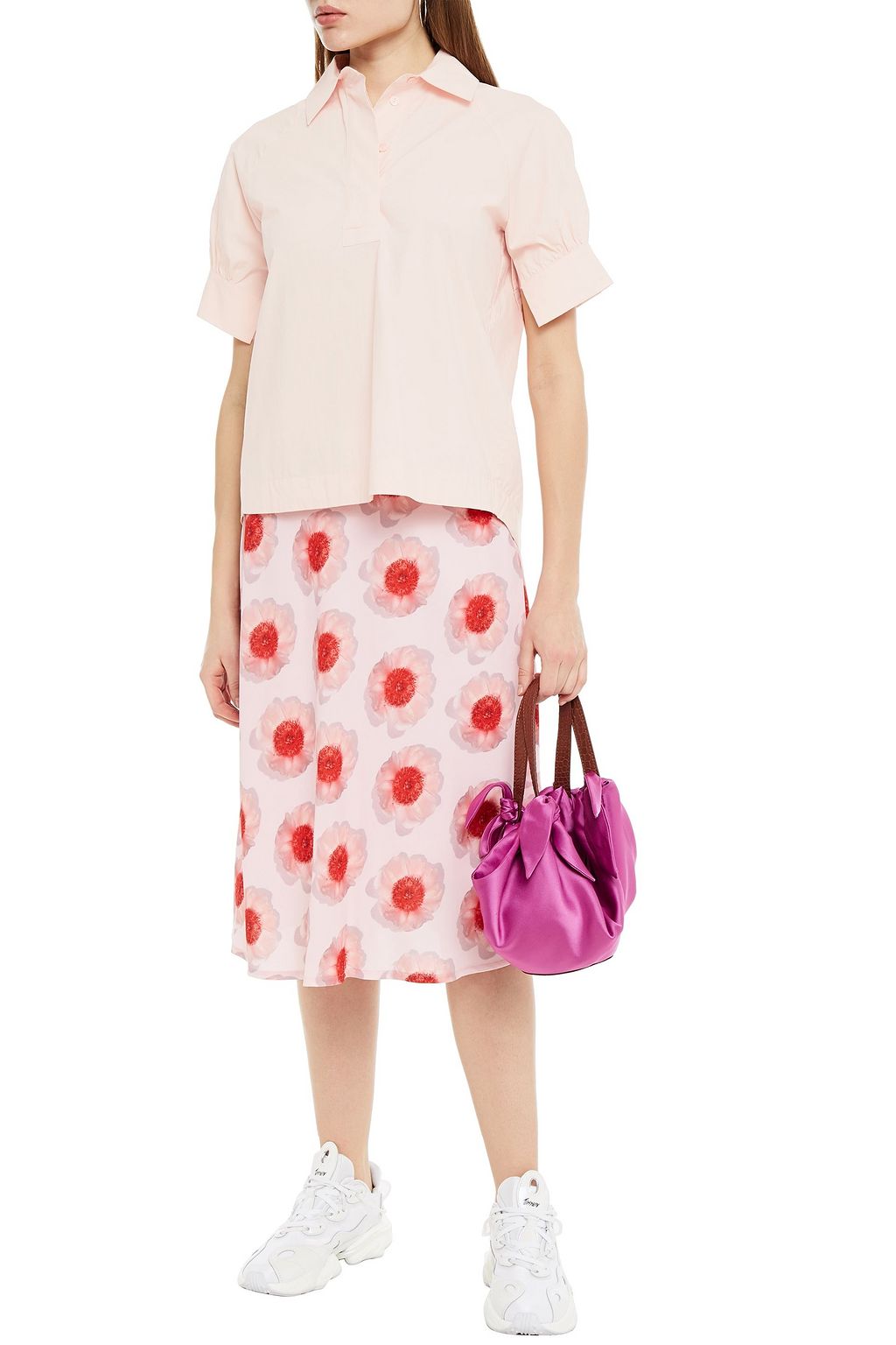 BAUM UND PFERDGARTEN Moana gathered organic cotton-poplin blouse