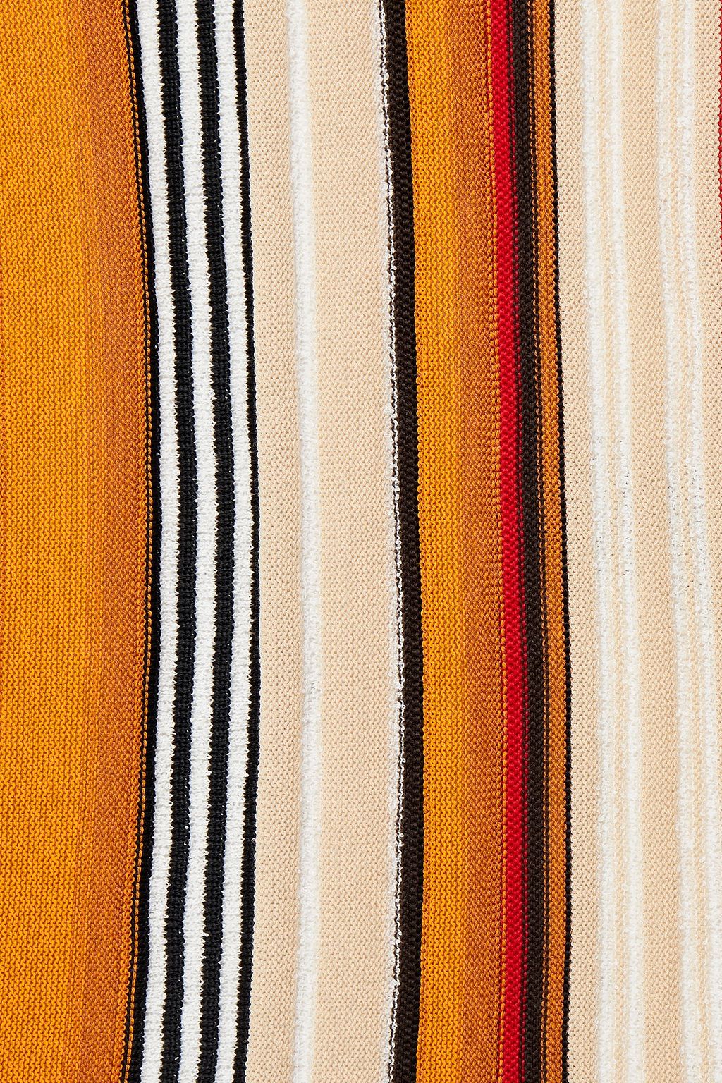 M MISSONI Fringed striped cotton-blend jacquard scarf