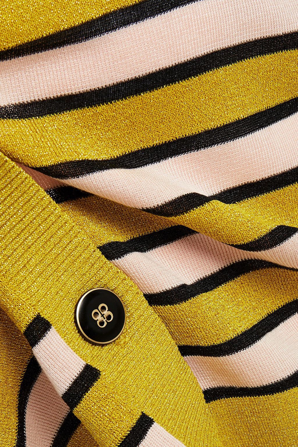 BAUM UND PFERDGARTEN Metallic striped Tencel-blend cardigan