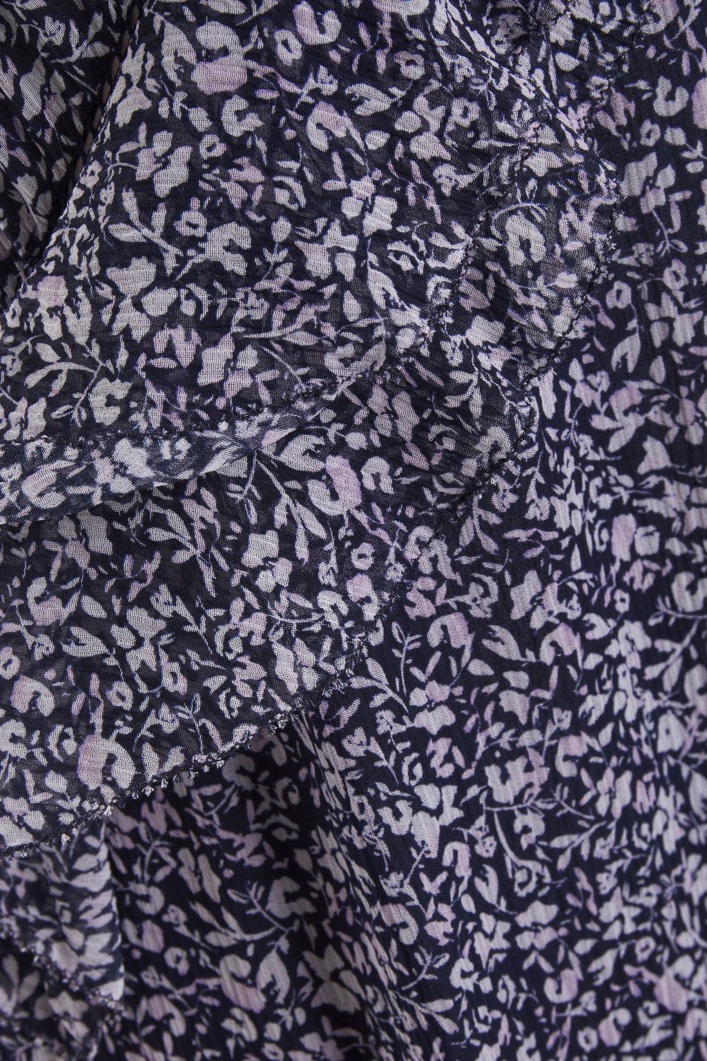 SIMKHAI Ruffled floral-print silk-georgette dress