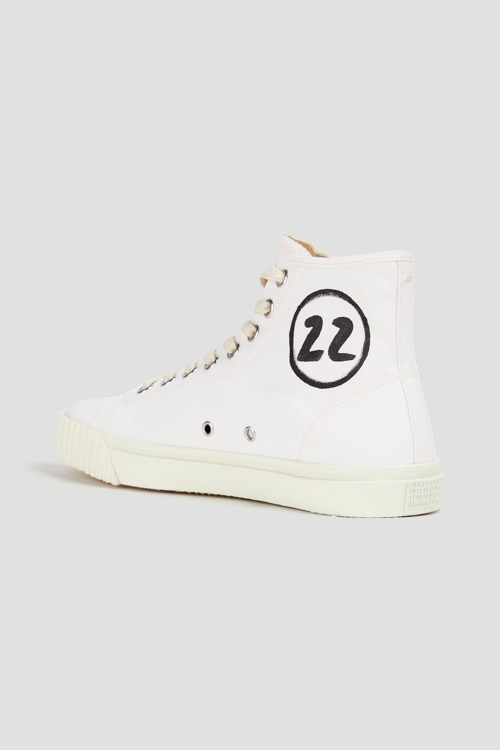 MAISON MARGIELA Printed cotton-canvas high-top sneakers